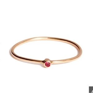Jennifer Meyer 18k Gold Ruby Ring
